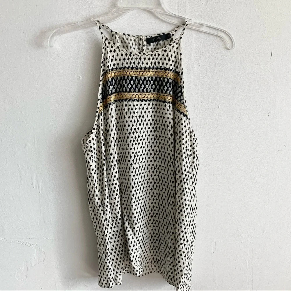 THML Polka Dot Like Sleeveless Tank Top Blouse